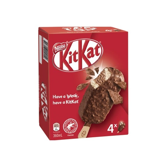 Kit Kat Frozen Dessert Sticks 360ml Pk 4