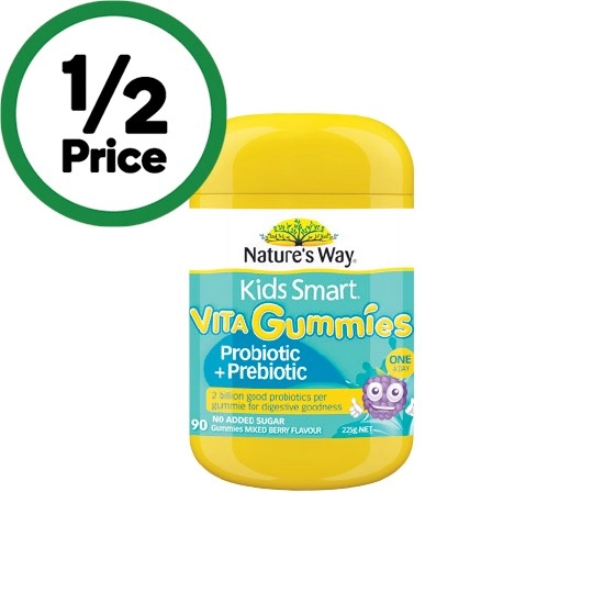 Nature’s Way Kids Smart Vita Gummies Prebiotic & Probiotic Pk 90‡