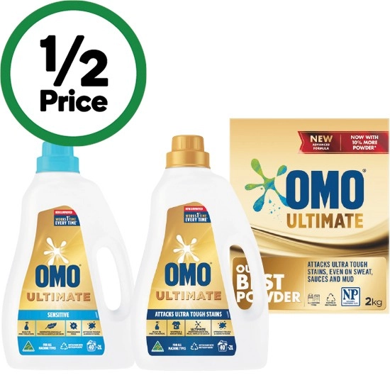 OMO Ultimate Laundry Liquid 2 Litre or Powder 2 kg