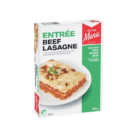 On The Menu Frozen Meals 260g – From the Freezer