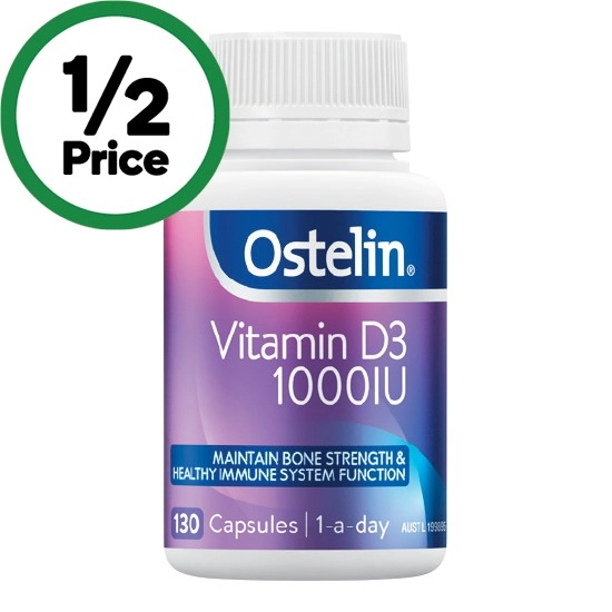 Ostelin Vitamin D3 1000IU Capsules Pk 130‡