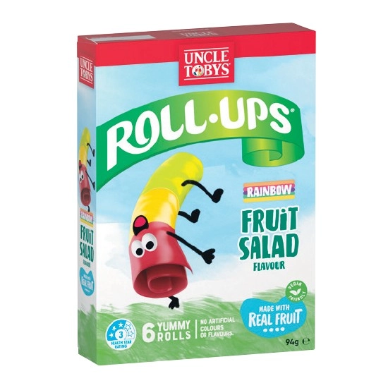 Uncle Tobys Roll-Ups 94g Pk 6