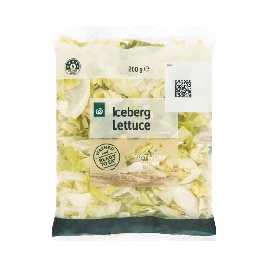 Woolworths Australian Shredded Iceberg Lettuce 200g Pack