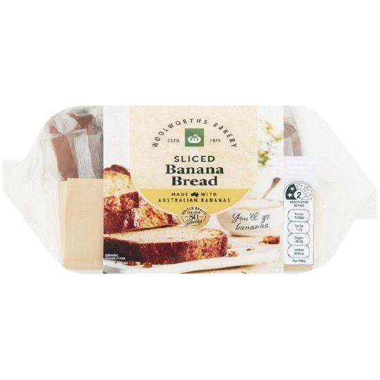 Woolworths Banana Bread Slices Pk 5