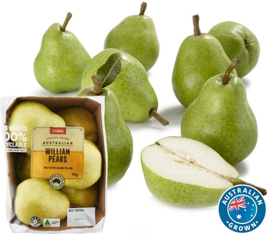 Australian William Bartlett Pears Loose or 1kg Pack