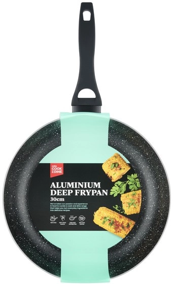 Coles Cook & Dine Aluminium Deep Frypan 30cm