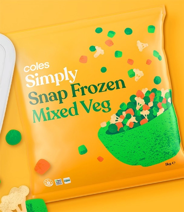 Coles Simply Frozen Mixed Vegetables 1kg