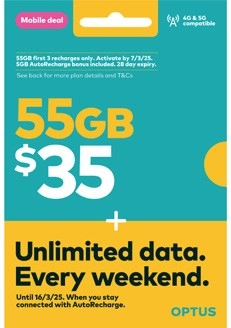 Optus $35 Prepaid SIM