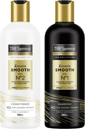 Tresemmé Pro Keratin Smooth Shampoo or Conditioner 500mL