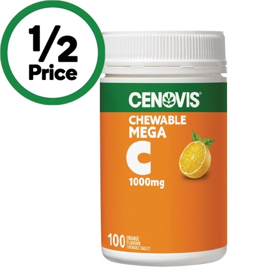 Cenovis Mega C 1000mg Chewable Tablets Pk 100~