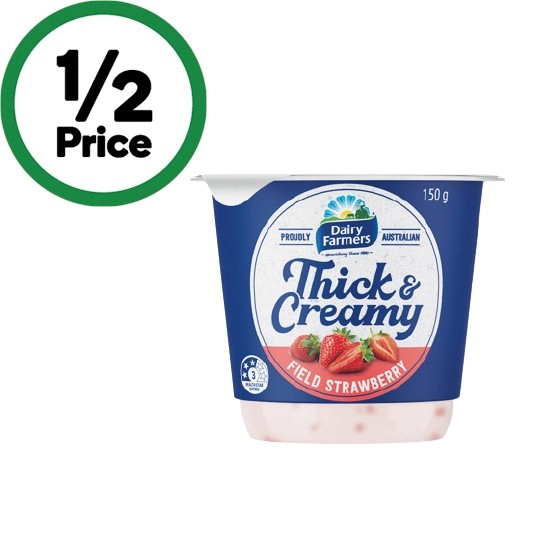 Dairy Farmers Thick & Creamy Yoghurt 140-150g – From the Fridge