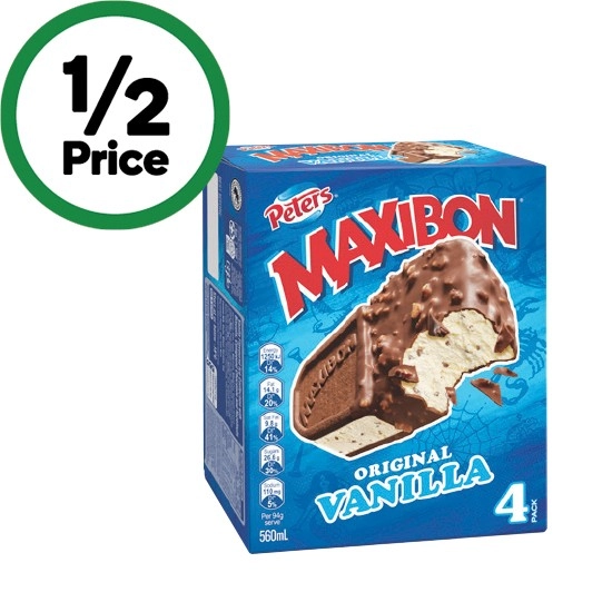 Peters Maxibon 560ml Pk 4 – From the Freezer