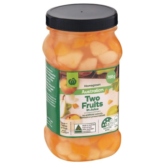 Woolworths Australian Two Fruits in Juice 700g