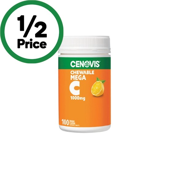 Cenovis Mega C 1000mg Chewable Tablets Pk 100~