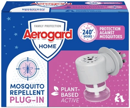 Aerogard Home Plant Based Mosquito Repellent Plug-In + Refill 25mL