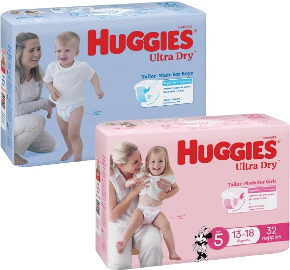 Huggies Ultra Dry Bulk Nappies 30 Pack-54 Pack