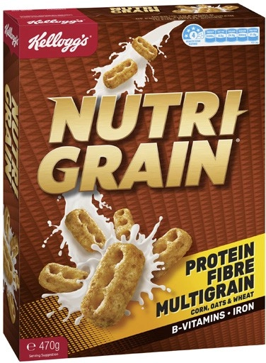 Kellogg's Nutri Grain Breakfast Cereal 470g