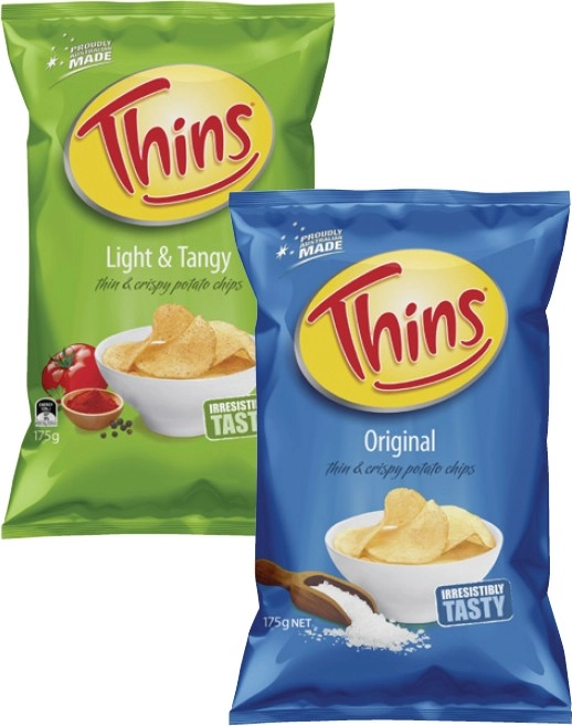 Thins Potato Chips 150g-175g