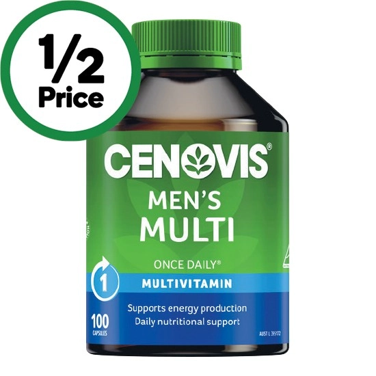 Cenovis Once Daily Men’s Multivitamin Capsules Pk 100‡