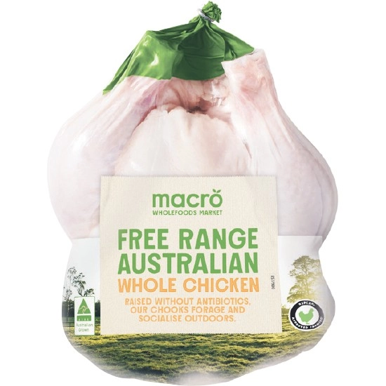 Macro Free Range Australian Fresh Whole Plain RSPCA Approved Chicken