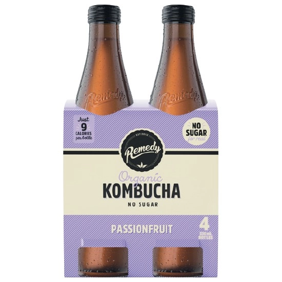 Remedy Kombucha 4 x 300ml – From the Fridge