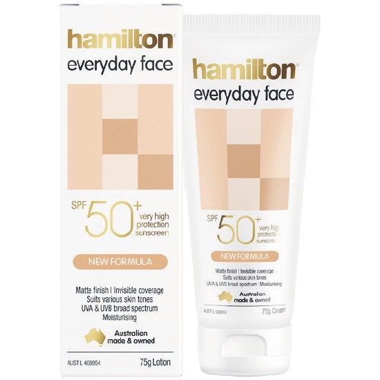 Hamilton Everyday Face Matte Finish Sunscreen SPF50+ 75g#