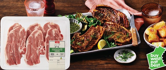 Coles Australian Lamb Forequarter Chops