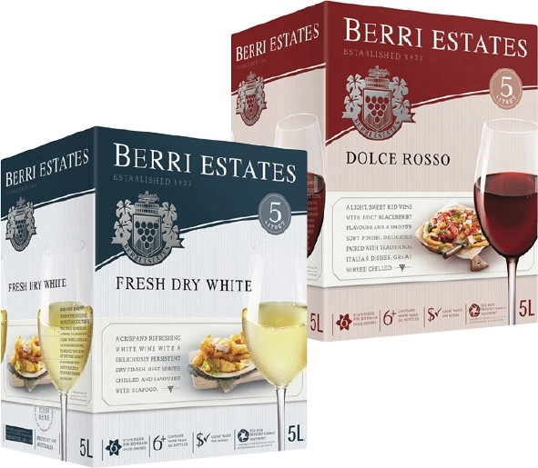 Berri 5 Litre Cask Varieties