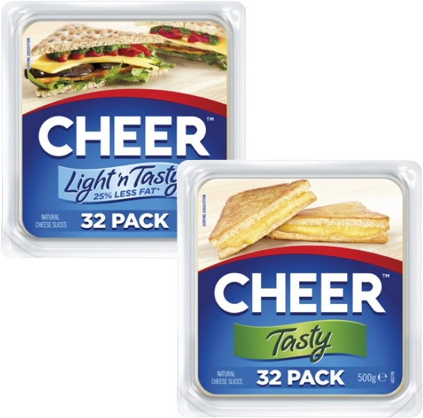 Cheer Cheese Slices 500g