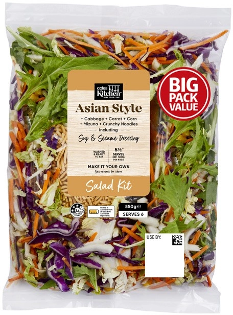 Coles Kitchen Asian Salad Kit 550g Pack