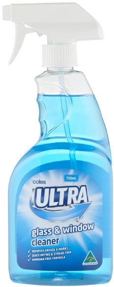 Coles Ultra Glass & Window Cleaner 750mL