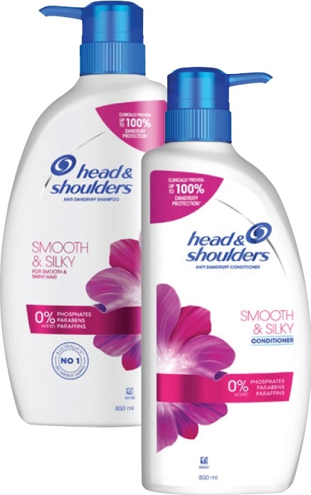 Head & Shoulders Shampoo or Conditioner 850mL