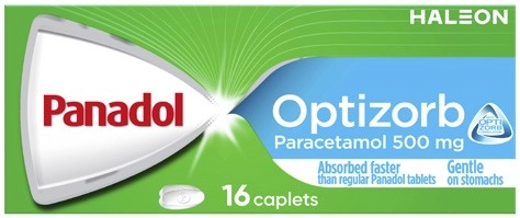 Panadol Optizorb Paracetamol Caplets 16 Pack^