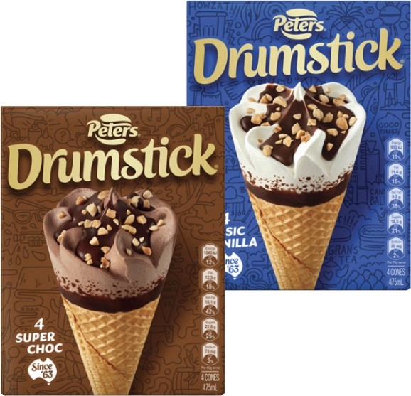 Peters Drumstick 4 Pack-6 Pack 475mL-490mL