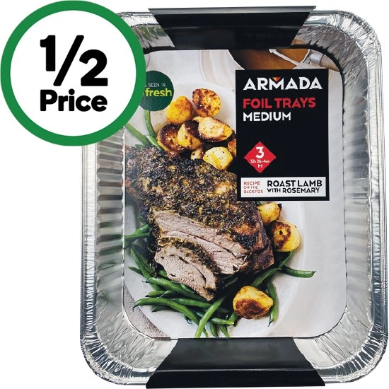 Armada Foil Trays Medium Pk 3