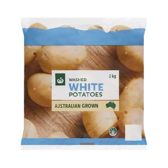 Australian Washed White Potatoes 2 kg Pack