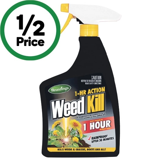 Brunnings Fast Action Weed Kill Ready To Use 1 Litre