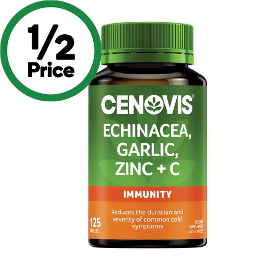 Cenovis Echinacea, Garlic, Zinc and Vitamin C Tablets Pk 125~