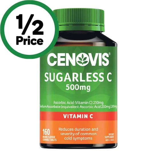 Cenovis Sugarless 500mg Vitamin C Chewable Tablets Pk 160‡