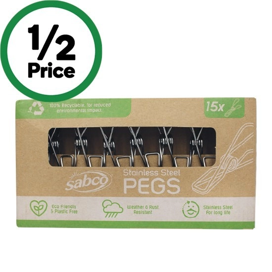 Sabco Stainless Steel Pegs Pk 15