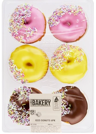 Coles Bakery Iced Donuts 6 Pack