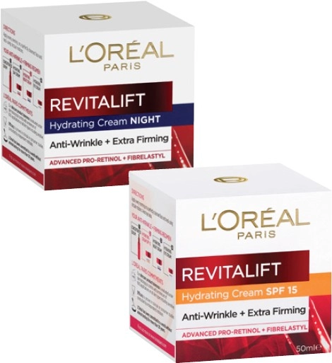 L'Oréal Revitalift Hydrating Anti Wrinkle Night or Day SPF15 Cream 50mL