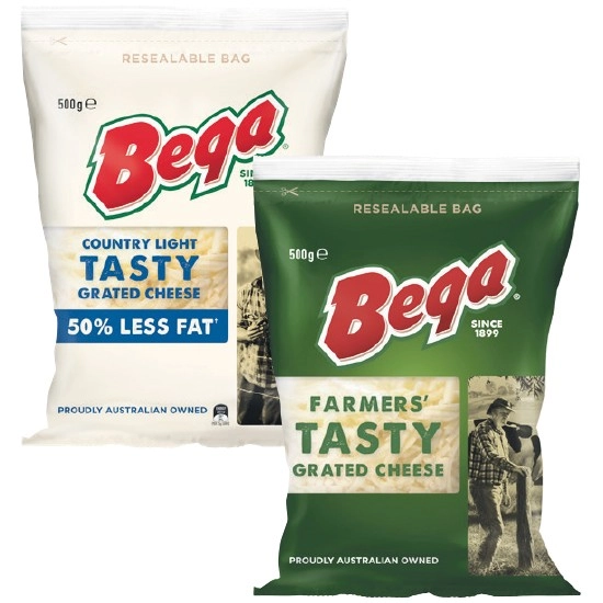 Bega Grated Cheese 500g – From the Fridge