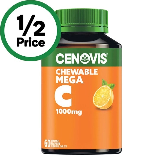 Cenovis Chewable Mega C 1000mg Tablets Pk 60‡