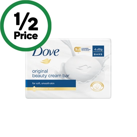 Dove Soap Bars 90g x Pk 4