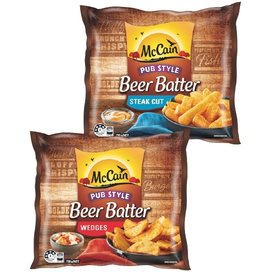 McCain Beer Batter Chips or Wedges 750g