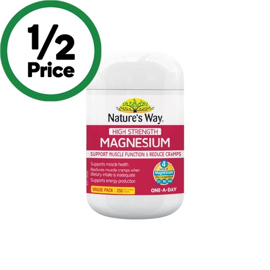 Nature’s Way High Strength Magnesium Tablets Pk 250‡