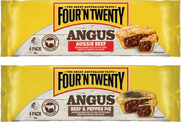 Four'N Twenty Angus Beef Pies 4 Pack 700g