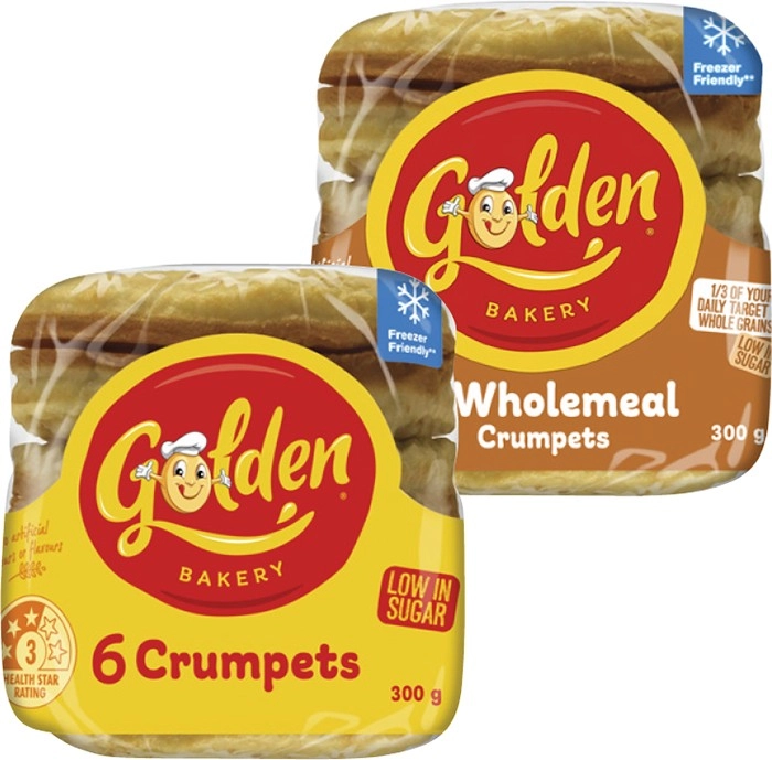 Golden Crumpet Rounds 6 Pack 300g