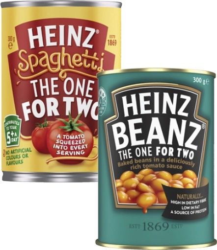 Heinz Baked Beanz or Spaghetti 300g